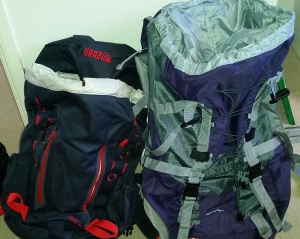 My two handy backpacks for short and long trips away