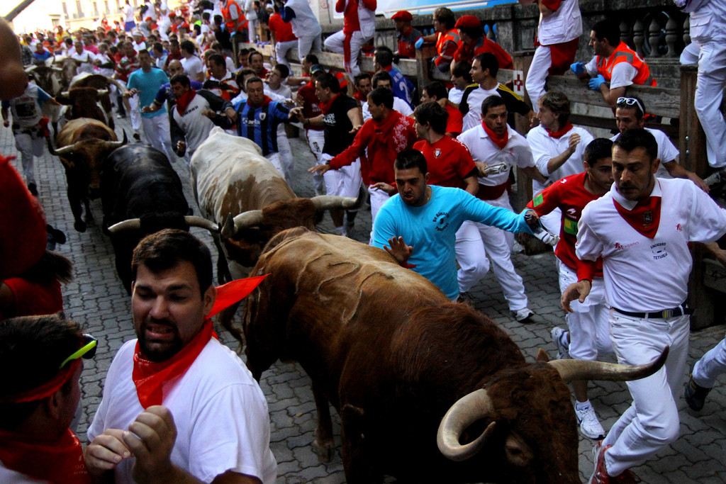 Running of the Bulls, Spain via Flickr by Asier Solana Bermejo (CC-BY-SA 2.0)
