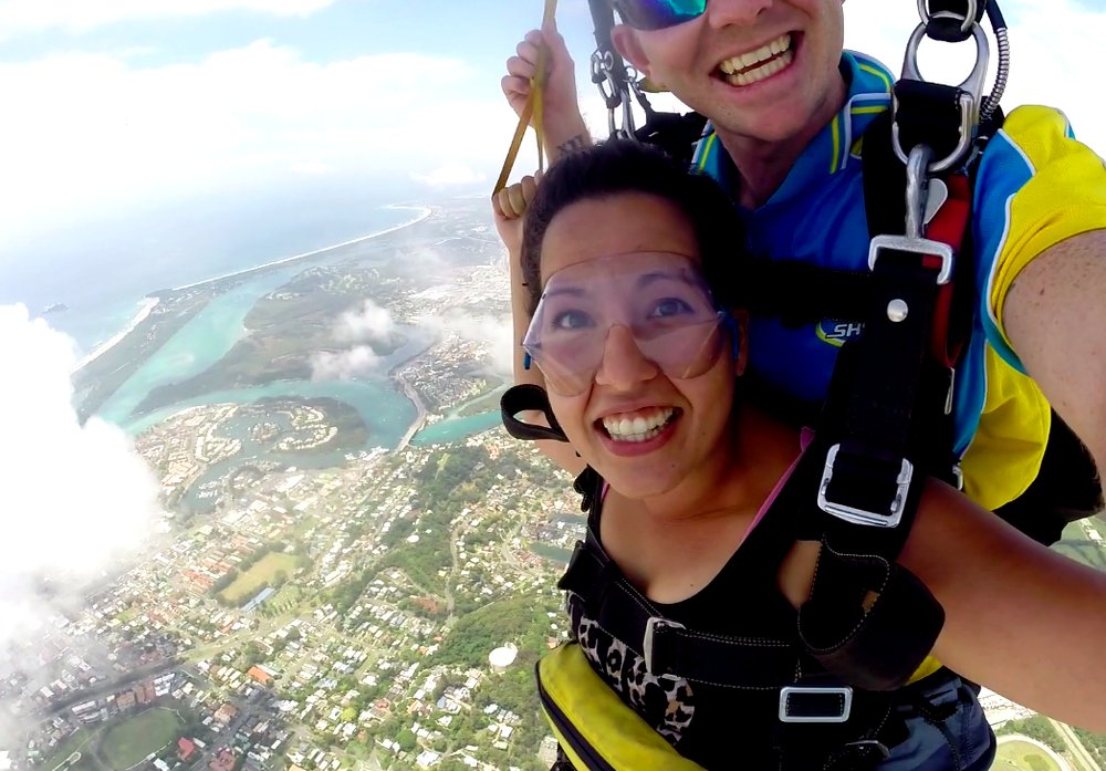 Skydiving is an amazing experience, especially over Kirra Beach
