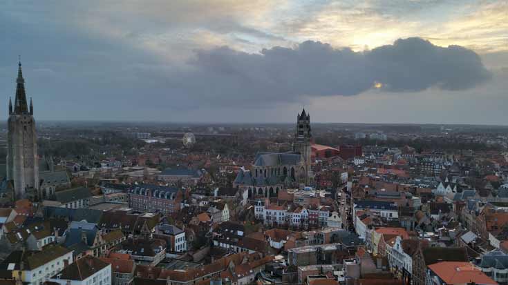 View from the top of the Belfry in Bruges
