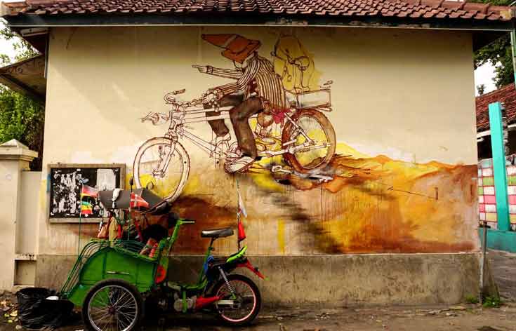 Street art in Yogyakarta Indonesia