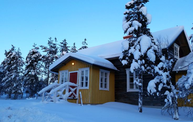 Cute winter cabins