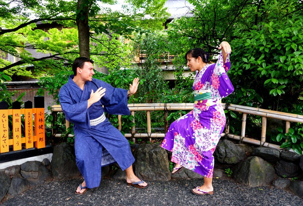 Couples kimonos in Kyoto