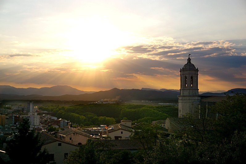 Picturesque sunsets in Girona